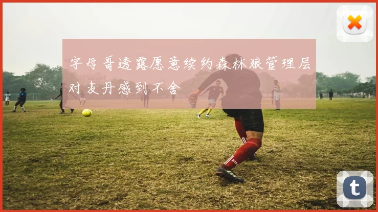 字母哥透露愿意续约森林狼管理层对麦丹感到不舍